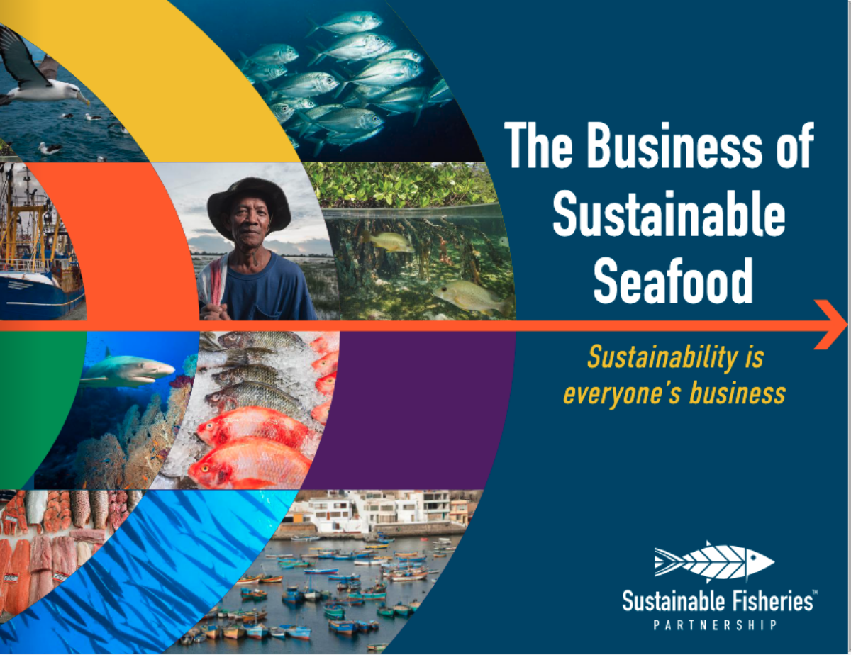Front cover of SFP 2022-23 Annual Report, The Business of Sustainable Seafood
